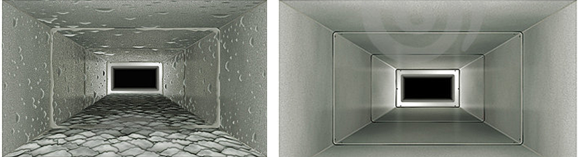 conducto de aire sucio vs limpio